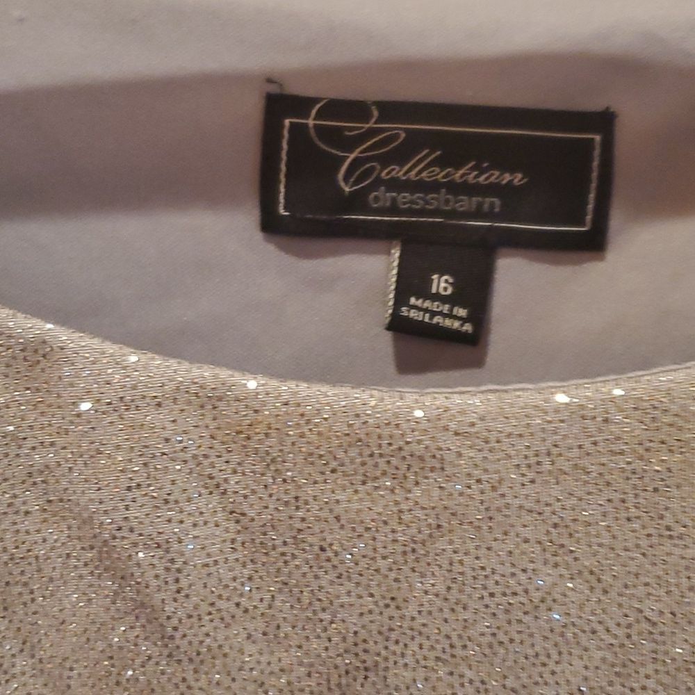 Dressbarn Collection Metallic Shinny Dress Size 16 - Picture 6 of 8